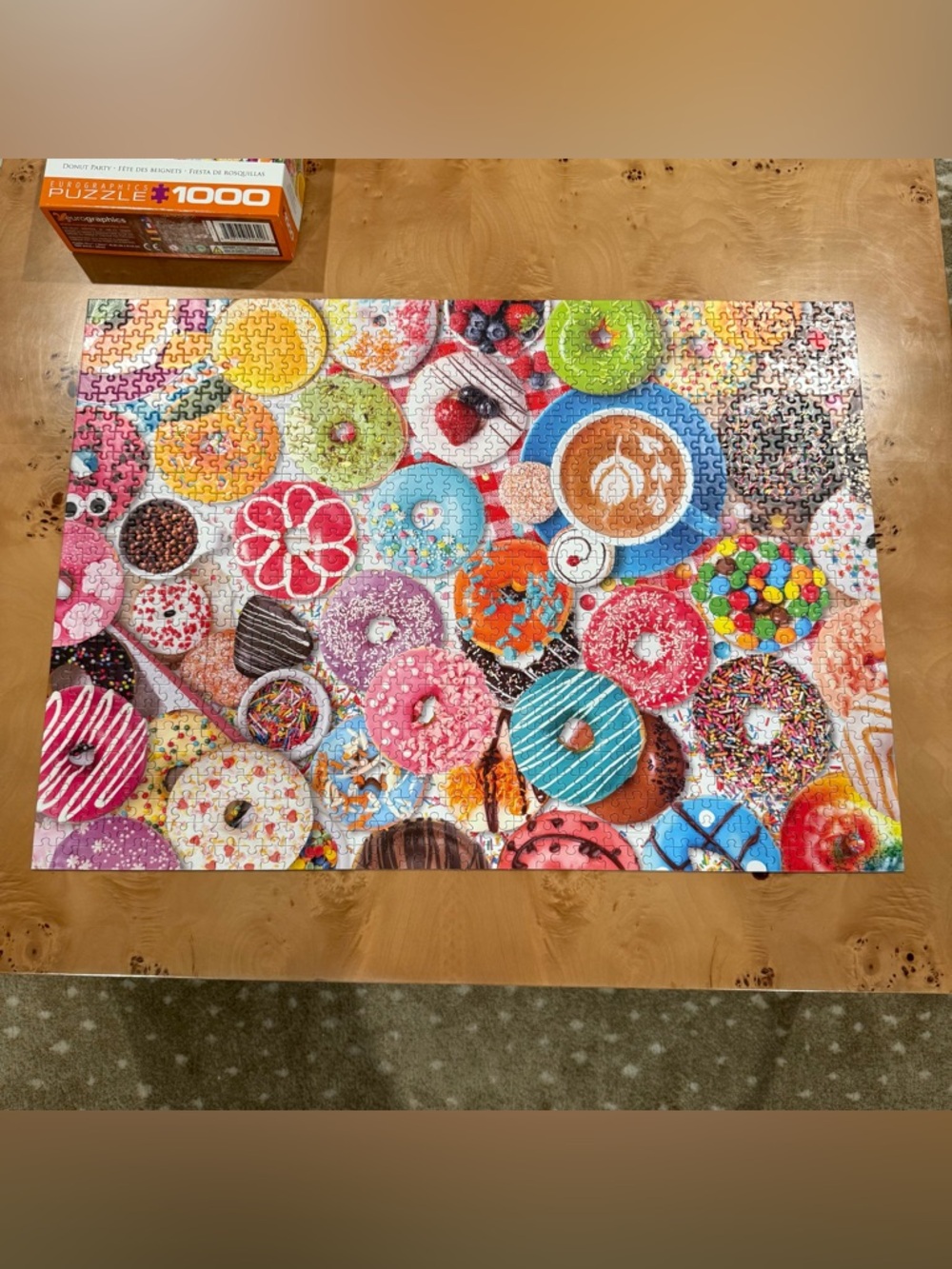 Donut Party 1000-Piece Puzzle - Colorful Donuts - Picture 2 of 8